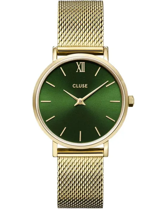 Women's watch Cluse Minuit CW10206, Green dial, Bracelet in Stainless Steel