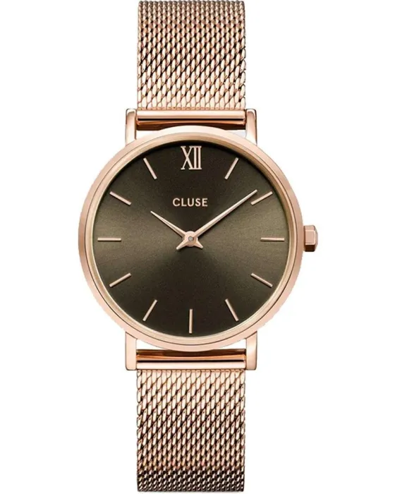 Γυναικείο ρολόι Cluse Minuit CW10207, Γκρι καντράν, Μπρασελέ από Ανοξείδωτο ατσάλι