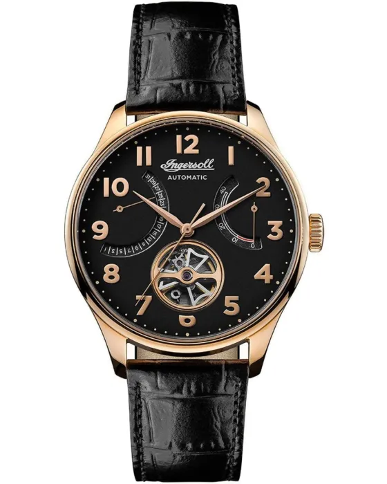 Men's watch Ingersoll The Hawley Automatic I04602, Black dial, Strap in Leather