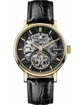 Ανδρικό ρολόι Ingersoll Charles Automatic I05802B, Μαύρο καντράν, Λουρί από Δερμάτινο