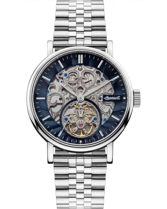Ανδρικό ρολόι Ingersoll Charles Automatic I05807, Μπλε καντράν, Μπρασελέ από Ανοξείδωτο ατσάλι