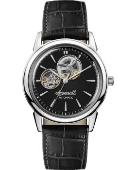 Ανδρικό ρολόι Ingersoll The New Haven Automatic I07302, Μαύρο καντράν, Λουρί από Δερμάτινο