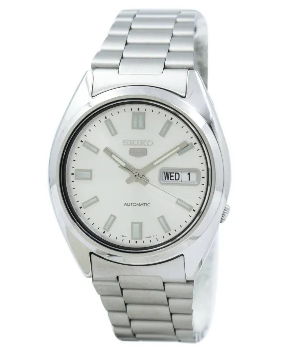 Ανδρικό ρολόι Seiko 5 Automatic SNXS73, Ασημί καντράν, Μπρασελέ από Ανοξείδωτο ατσάλι