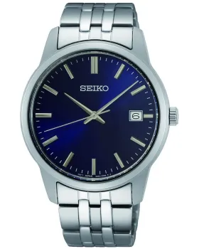 Ανδρικό ρολόι Seiko Essential SUR399P1, Μπλε καντράν, Μπρασελέ από Ανοξείδωτο ατσάλι