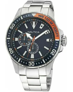 Ανδρικό ρολόι Nautica Freeboard NAPFRF030, Μπλε καντράν, Μπρασελέ από Ανοξείδωτο ατσάλι