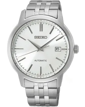 Ανδρικό ρολόι Seiko Essentials Automatic SRPH85K1, Ασημί καντράν, Μπρασελέ από Ανοξείδωτο ατσάλι