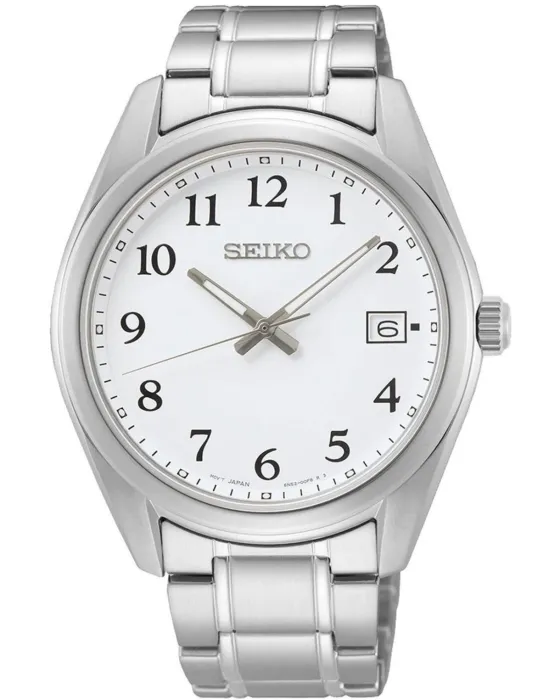 Ανδρικό ρολόι Seiko Conceptual SUR459P1, Λευκό καντράν, Μπρασελέ από Ανοξείδωτο ατσάλι