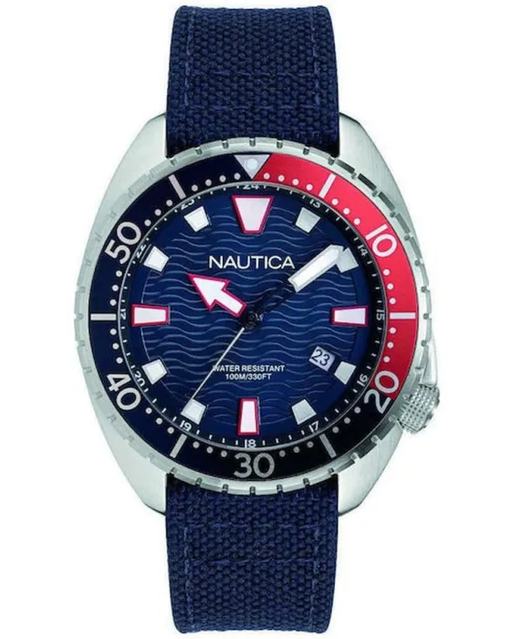 Ανδρικό ρολόι Nautica NAPHAS905, Μπλε καντράν, Λουρί από Υφασμάτινο