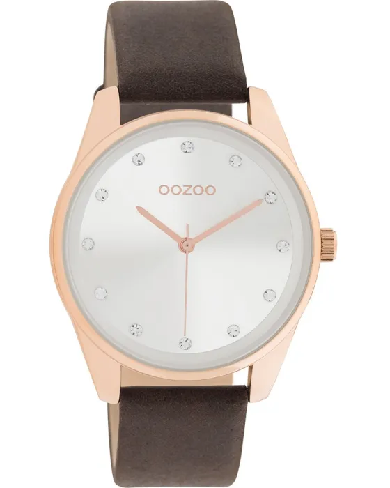 Women's watch Oozoo Timepieces C11048, Silver dial, Strap in Leather