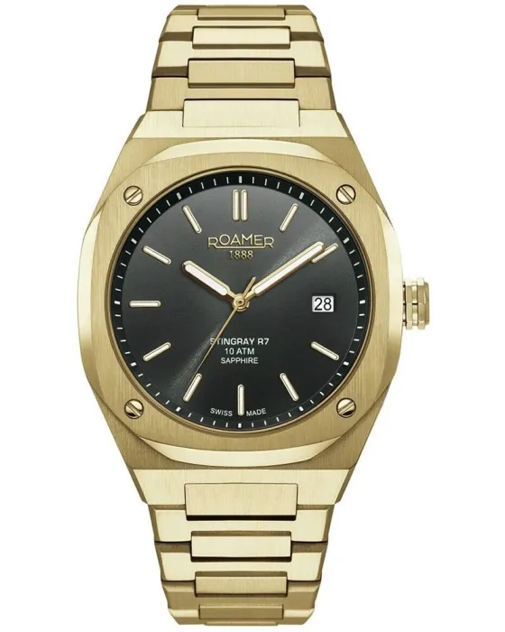 Ανδρικό / Γυναικείο ρολόι Roamer Stingray R7 854833-48-55-50, Μαύρο καντράν, Μπρασελέ από Ανοξείδωτο ατσάλι