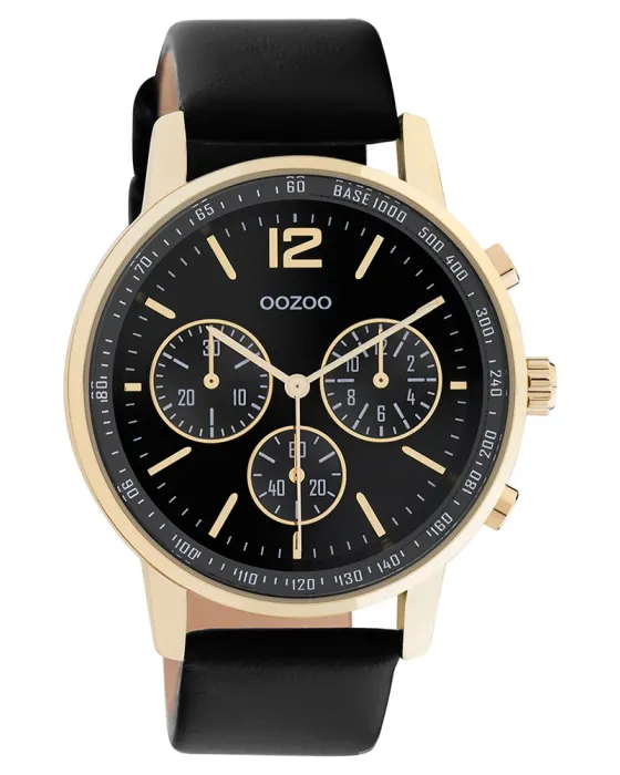 Men's watch Oozoo Timepieces C10841, Black dial, Strap