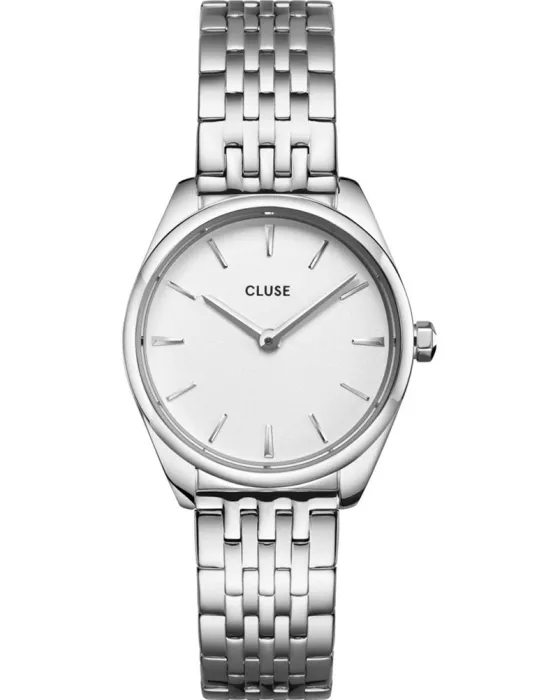 Γυναικείο ρολόι Cluse Feroce CW11706, Λευκό καντράν, Μπρασελέ από Ανοξείδωτο ατσάλι