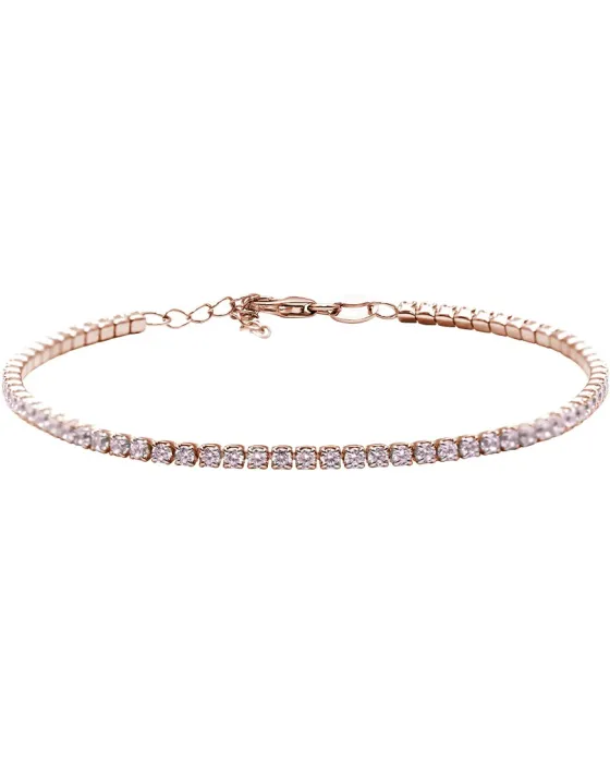 Βραχιόλι For You Jewels Luminosa B17582PK, Ασήμι 925, Ροζ χρυσό