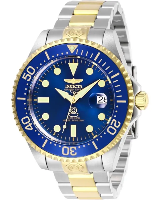 Ανδρικό ρολόι Invicta Pro Diver 27613, Μπλε καντράν, Μπρασελέ από Ανοξείδωτο ατσάλι