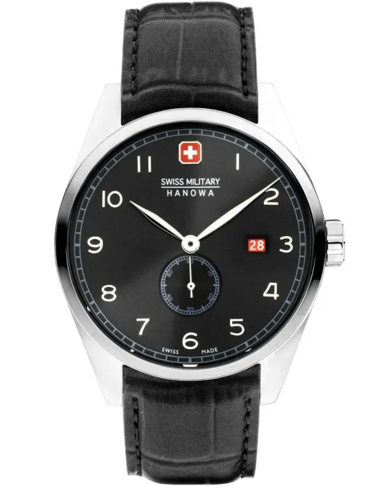 Men's watch Swiss Military Hanowa Lynx SMWGB0000703, Black dial, Strap in Leather