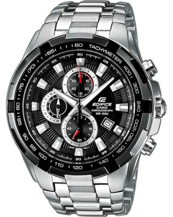 Ανδρικό ρολόι Casio Edifice Chronograph EF-539D-1AVEF, Μαύρο καντράν, Μπρασελέ από Ανοξείδωτο ατσάλι