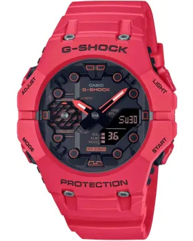 Ανδρικό ρολόι Casio G-Shock Chronograph GA-B001-4AER, Μαύρο καντράν, Λουρί από Καουτσούκ