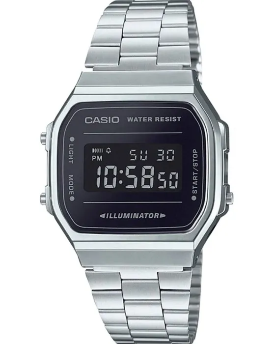 Ανδρικό / Γυναικείο ρολόι Casio Collection A168WEM-1EF, LCD καντράν, Μπρασελέ από Ανοξείδωτο ατσάλι
