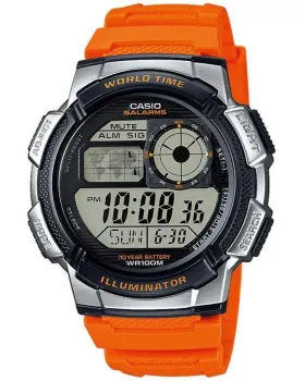 Ανδρικό ρολόι Casio Collection AE-1000W-4BVEF, LCD καντράν, Λουρί από Καουτσούκ