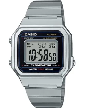 Ανδρικό ρολόι Casio Collection B650WD-1AEF, LCD καντράν, Μπρασελέ από Μεταλλικό