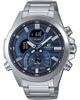 Ανδρικό ρολόι Casio Edifice Chronograph ECB-30D-2AEF, Μπλε καντράν, Μπρασελέ από Ανοξείδωτο ατσάλι