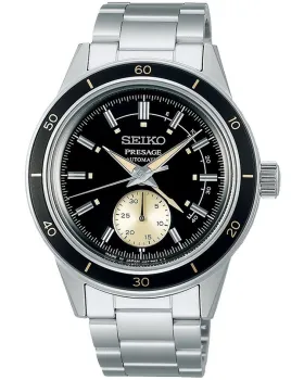 Ανδρικό ρολόι Seiko Presage Style 60s Automatic SSA449J1, Μαύρο καντράν, Μπρασελέ από Ανοξείδωτο ατσάλι