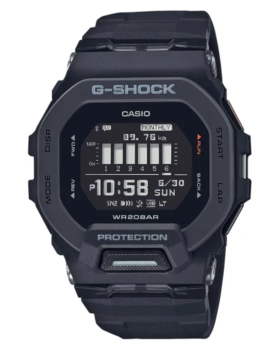 Ανδρικό ρολόι Casio G-Shock G-Squad GBD-200UU-1ER, LCD καντράν, Λουρί από Καουτσούκ