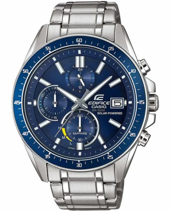 Ανδρικό ρολόι Casio Edifice Chronograph EFS-S510D-2AVUEF, Μπλε καντράν, Μπρασελέ από Ανοξείδωτο ατσάλι