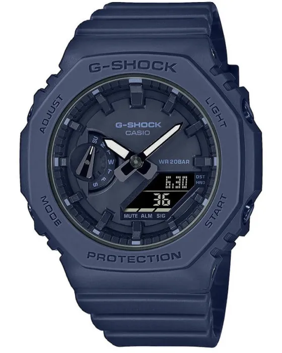 Ανδρικό ρολόι Casio G-Shock GMA-S2100BA-2A1ER, Μπλε καντράν, Λουρί από Καουτσούκ