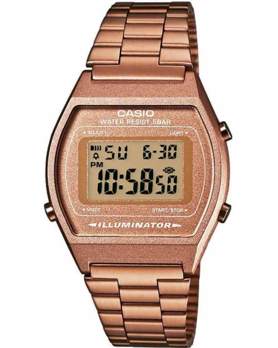 Γυναικείο ρολόι Casio Vintage Edgy B640WC-5AEF, LCD καντράν, Μπρασελέ από Ανοξείδωτο ατσάλι