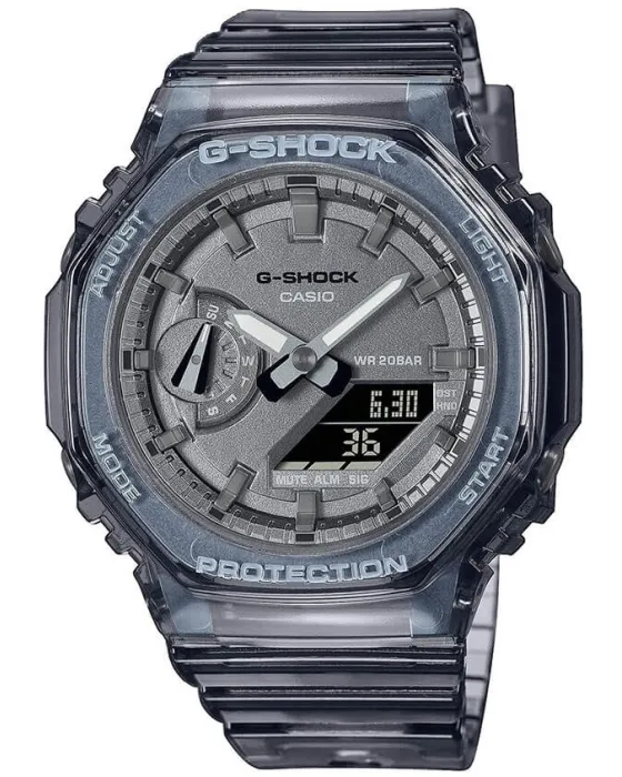 Ανδρικό ρολόι Casio G-Shock GMA-S2100SK-1AER, Ανθρακί καντράν, Λουρί από Καουτσούκ