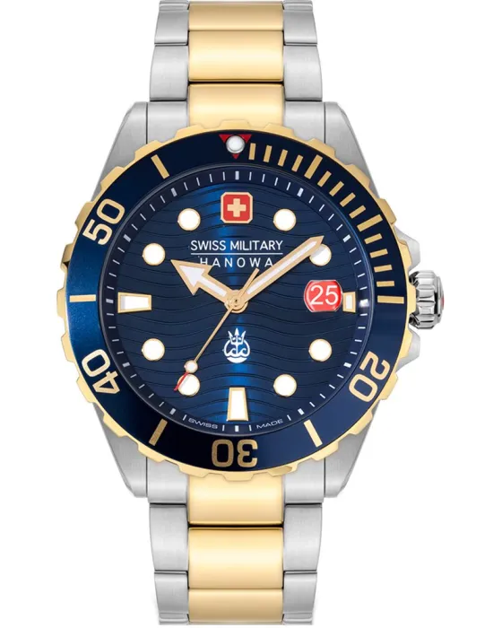 Male watch Swiss Military Hanowa Offshore Diver II SMWGH2200360, Blue dial, Bracelet in Stainless Steel