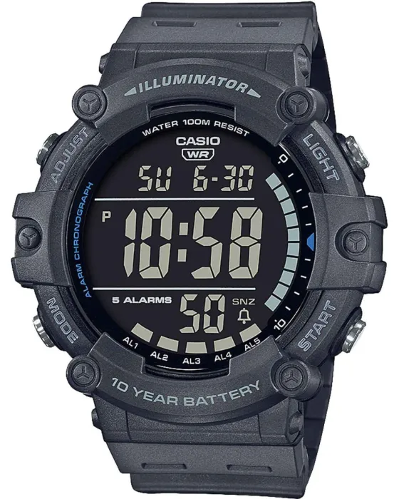 Ανδρικό ρολόι Casio Collection AE-1500WH-8BVEF, Μαύρο καντράν, Λουρί από Καουτσούκ