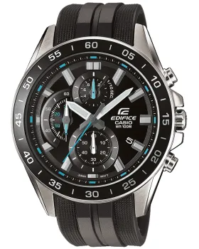 Ανδρικό ρολόι Casio Edifice Chronograph EFV-550P-1AVUEF, Μαύρο καντράν, Μπρασελέ από Καουτσούκ