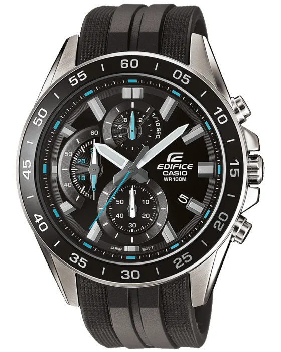 Ανδρικό ρολόι Casio Edifice Chronograph EFV-550P-1AVUEF, Μαύρο καντράν, Μπρασελέ από Καουτσούκ