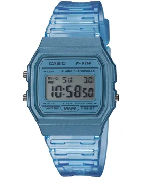 Γυναικείο ρολόι Casio Collection F-91WS-2EF, LCD καντράν, Λουρί από Καουτσούκ