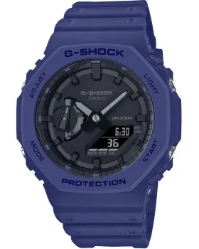 Ανδρικό ρολόι Casio G-Shock GA-2100-2AER, Μαύρο καντράν, Λουρί από Καουτσούκ