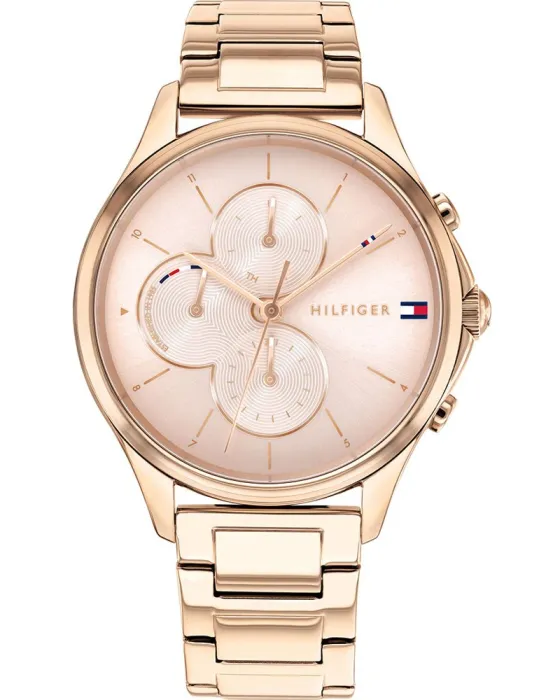 Γυναικείο ρολόι Tommy Hilfiger Skylar 1782259, Ροζ Χρυσό καντράν, Μπρασελέ από Ανοξείδωτο ατσάλι