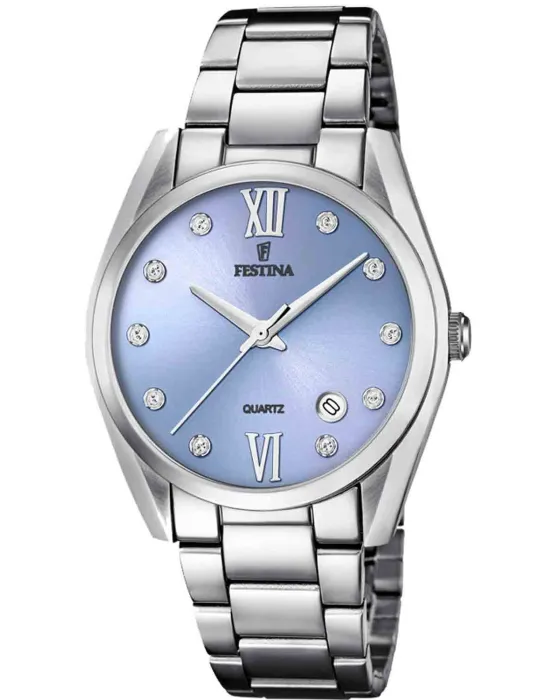 Γυναικείο ρολόι Festina Boyfriend F16790/B, Γαλάζιο καντράν, Μπρασελέ από Ανοξείδωτο ατσάλι