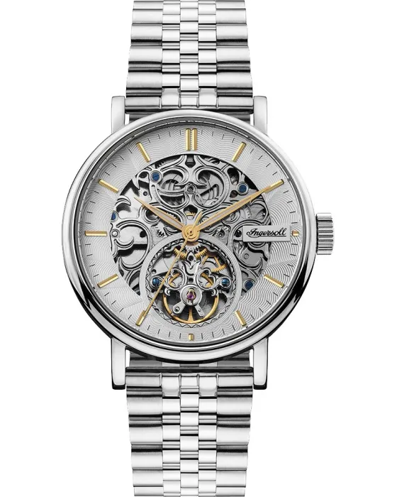 Ανδρικό ρολόι Ingersoll Charles Automatic I05803B, Ασημί καντράν, Μπρασελέ από Ανοξείδωτο ατσάλι