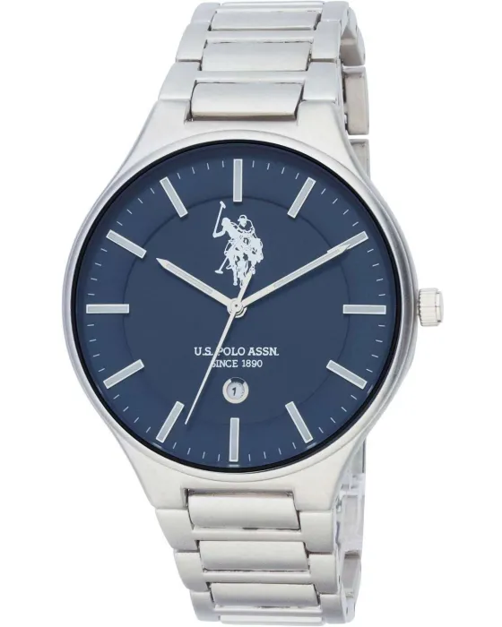 Ανδρικό ρολόι U.S. Polo Assn. USP7181BL, Μπλε καντράν, Μπρασελέ από Ανοξείδωτο ατσάλι
