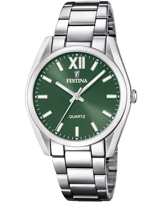 Γυναικείο ρολόι Festina Alegria F20622/4, Πράσινο καντράν, Μπρασελέ από Ανοξείδωτο ατσάλι