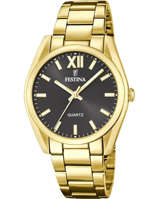 Γυναικείο ρολόι Festina Alegria F20640 / 6, Μαύρο καντράν, Μπρασελέ από Ανοξείδωτο ατσάλι