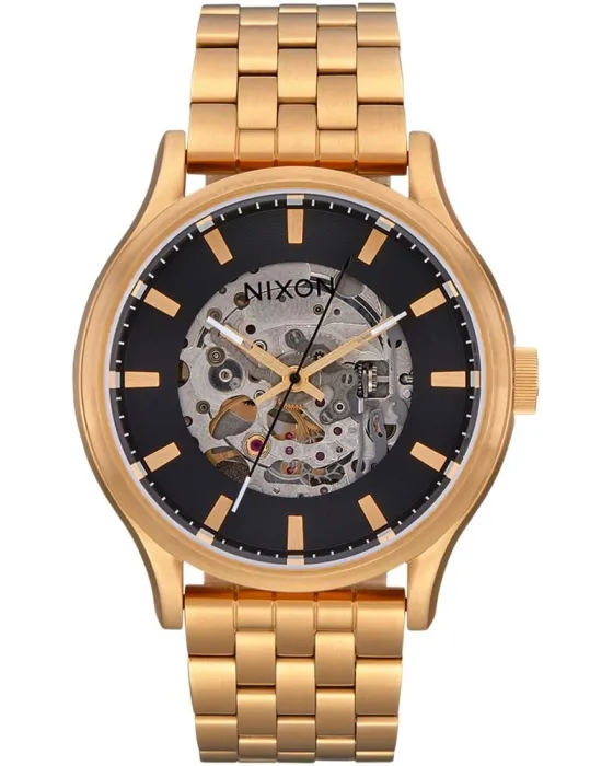 Ανδρικό ρολόι Nixon Spectra Automatic A1323-010-00, Μαύρο καντράν, Μπρασελέ από Ανοξείδωτο ατσάλι