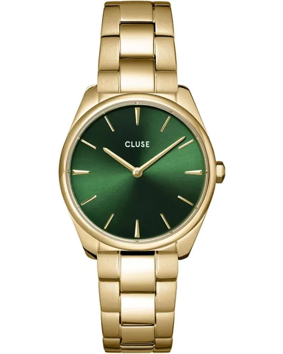 Γυναικείο ρολόι Cluse Feroce Petite CW11217, Πράσινο καντράν, Μπρασελέ από Ανοξείδωτο ατσάλι