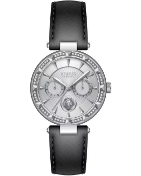 Γυναικείο ρολόι Versus Versace Sertie VSPOS3221, Ασημί καντράν, Λουρί από Δερμάτινο