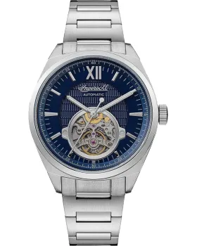 Ανδρικό ρολόι Ingersoll Shelby Automatic I10902B, Μπλε καντράν, Μπρασελέ από Ανοξείδωτο ατσάλι