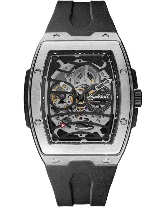 Ανδρικό ρολόι Ingersoll Challenger Automatic I12301, Μαύρο καντράν, Λουρί από Καουτσούκ