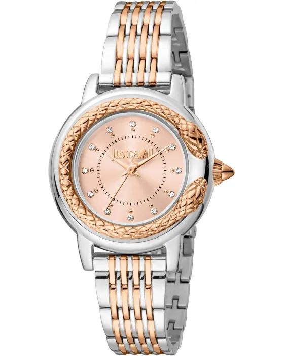 Γυναικείο ρολόι Just Cavalli Lady Glam Chic JC1L151M0705, Ροζ Χρυσό καντράν, Μπρασελέ από Ανοξείδωτο ατσάλι