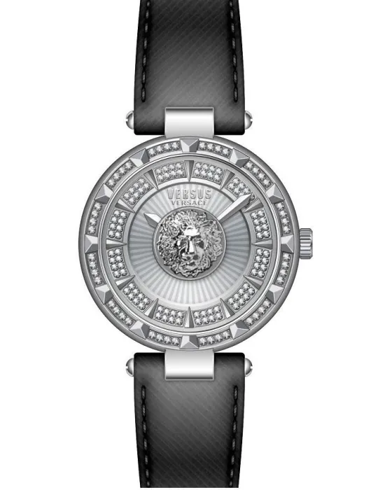 Γυναικείο ρολόι Versus Versace VSPQ13221, Ασημί καντράν, Λουρί από Δερμάτινο
